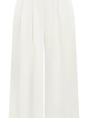 City Chic Cream Wide-Leg Trousers
